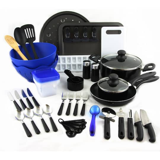 Gibson® Total Kitchen 59-Piece Combo Set in Black | 15" x 12" x 10" | Michaels®